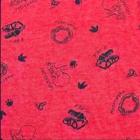 Old Navy Boys Long Sleeve Red Dinosaur Print Tee Size 2T - Picture 2 of 4